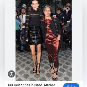 ISABEL MARANT Black Leather Ghillies Lace-Up Sandals Heels